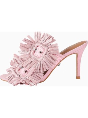 Kurt Geiger Kurt Geıger Pembe Çiçek ve Taş Detaylı Kadın Stiletto Topuklu Ayakkabı
