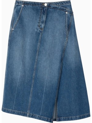 3.1 Phillip Lim Asimetrik Denim A-Line Lüks Tasarım Kadın Etek