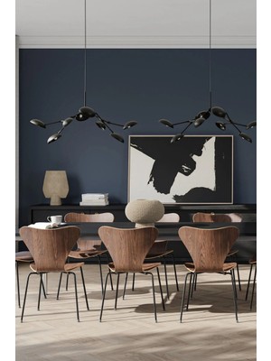 101 Copenhagen Drop Chandelier Mini Pirinç Kaplama Dekoratif Tasarım Avize