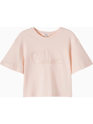 Chloe Chloé Kids Logolu Pamuk Jarse Kız Çocuk Tişört