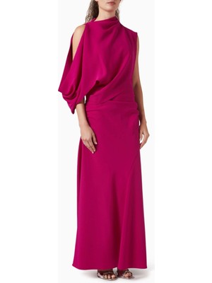 Acler Wilcott Iris Asimetrik Maxi Kadın Elbise
