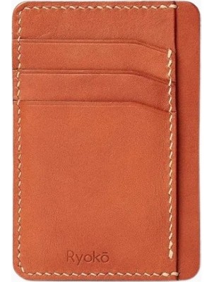 Ryoko Java Slim Wallet Tan Japon Deri Premium Unisex Cüzdan