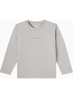 C.p. Company Kids Logolu Gri Erkek Çocuk Sweatshirt