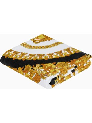 Versace Home Medusa Logolu Siyah %100 Pamuk, Italyan Tasarımı Banyo Havlusu