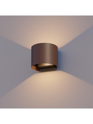 Calex LED Oval Duvar Lambası, Pas Rengi, Iç ve Dış Mekan Kullanımı Için Ayarlanabilir