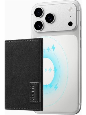 Vulkit Rfıd Magsafe Uyumlu Deri 4 Kart Mıknatıslı Minimalist Unisex Cüzdan