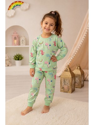 Durukoza %100 Pamuk Çocuk Pijama Takımı Kız Erkek 4 Mevsim