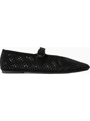 Kurt Geiger Mayfair Süet Kristal Taşlı Lüks Tasarım Kadın Babet