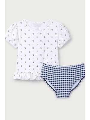 The White Company Papatya Desenli Uv Korumalı Kız Bebek Mayo Takımı