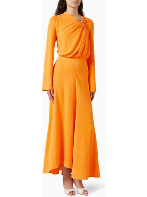 Acler Arbury Clementine Kadın Drapeli Maxi Jersey Elbise