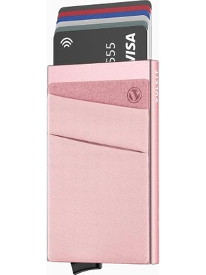 Vulkit Rfıd Korumalı Mini Unisex Kartlık Cüzdan Para Bölmeli