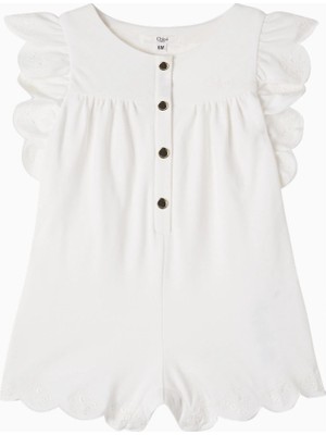 Chloe Chloé Kids Fırfırlı Pamuk Tulum Kız Bebek