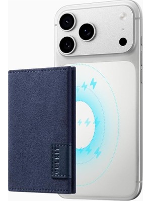 Vulkit Rfıd Magsafe Uyumlu Deri 4 Kart Mıknatıslı Minimalist Unisex Cüzdan