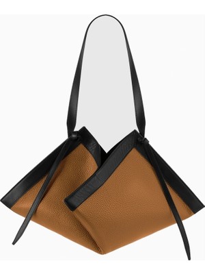 Yuzefi Wonton Çakıl Dokulu %100 Deri El Işçiliği Lüks Tote Çanta