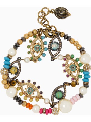 Kurt Geiger Multi-Strand Eye Bileklik, Pirinç-Kristal