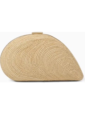 Bridget Oyster Shell Raffia Metal El Çantası, Simkhai, Yaz Şıklığı