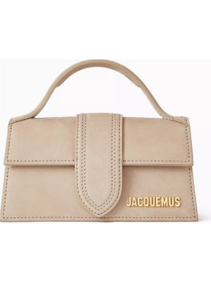 Jacquemus Mini Le Bambino Süet Üstten Saplı Çanta, Yumuşak & Zarif
