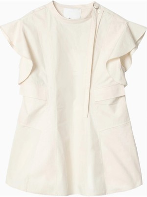 3.1 Phillip Lim Tonal Poplin Oxford Kombin Kadın Bluz