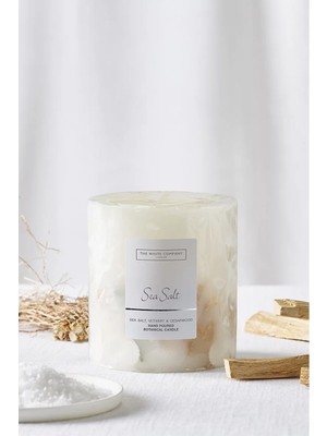 The White Company Sea Salt Botanical Orta Boy Dekoratif Kokulu Mum 725 G