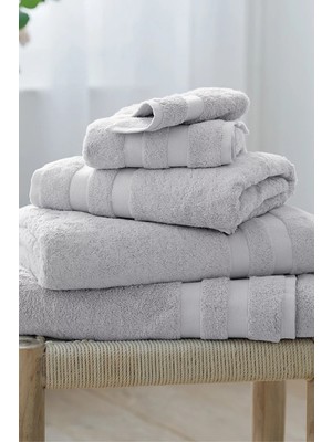 The White Company Classic Double Border %100 Pamuk Büyük Boy Banyo Havlusu