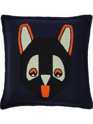 Loewe x Louis Wain Yün Jakarlı Dekoratif Yastık Mavi