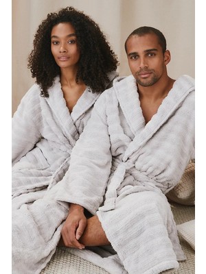 The White Company Organik Pamuk Hydrocotton Kapüşonlu Unisex Bornoz