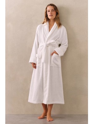 The White Company Ultimate Modal Pamuk Kadın Şal Yakalı Bornoz