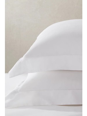 The White Company Alba Mısır Pamuğu ve Eri Ipek Oxford Tekli Yastık Kılıfı