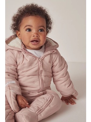The White Company Kapitone Kapüşonlu Bebek Kozmonotu
