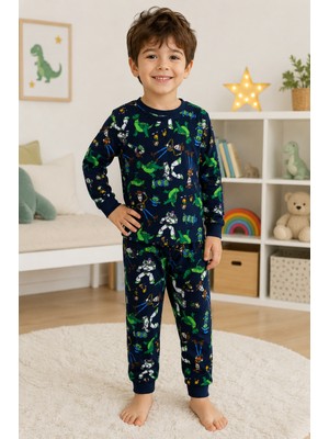 Durukoza %100 Pamuk Erkek Çocuk Pijama Takımı 4 Mevsim