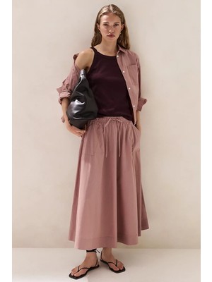 The White Company Pamuk Poplin Midi Kadın Etek