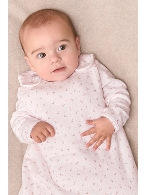The White Company Organik Pamuklu Çift Taraflı Megan Çiçek Desenli Bebek Uyku Tulumu