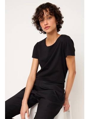 The White Company Organik Pamuk Kısa Kollu Kadın Tişört