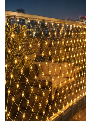 Aesco LED File Işık Dekoratif Ağ LED Aydınlatma Iç Mekan Balkon Bahçe Süsü Yeni Nesil - Lisinya