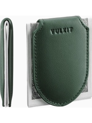 Vulkit Hakiki Deri Manyetik Erkek Para Klipsi Kartlık