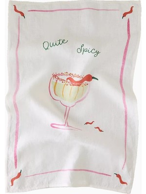 Anthropologie Dinette Taş Yıkanmış Keten Mutfak Havlusu