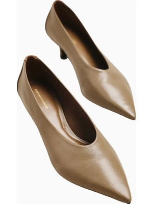 Anthropologie By Anthropologie Kadın Sivri Burun Kitten Heel Topuklu Ayakkabı