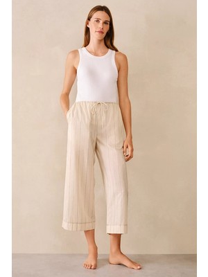 The White Company Organik Pamuk Kısa Paça Kadın Pijama Altı