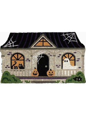 Anthropologie Haunted House Baskılı Hindistan Cevizi Lifi Paspas