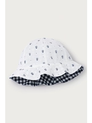 The White Company Organik Pamuklu Çift Taraflı Papatya Desenli Çocuk Bucket Şapka