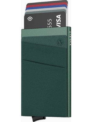 Vulkit Rfıd Korumalı Mini Unisex Kartlık Cüzdan Para Bölmeli