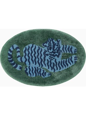 Anthropologie Isa Tiger Tencel ve Pamuklu Desenli Banyo Paspası