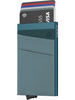 Vulkit Rfıd Korumalı Mini Unisex Kartlık Cüzdan Para Bölmeli