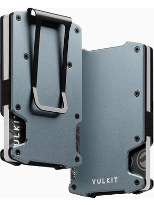 Vulkit  Rfıd Para Klipsli Metal Ince Kartlık Erkek Cüzdan