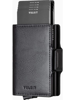 Vulkit Çift Bölmeli Rfıd Korumalı Deri Erkek Kartlık Cüzdan