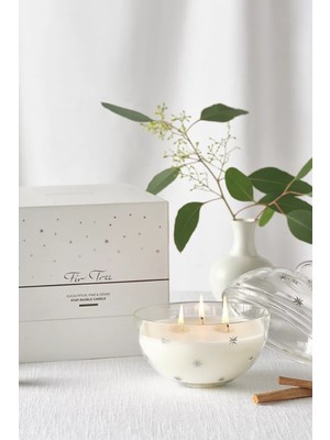 The White Company Fir Tree Clear Star Bauble Üç Fitilli Kokulu Mum 250 G