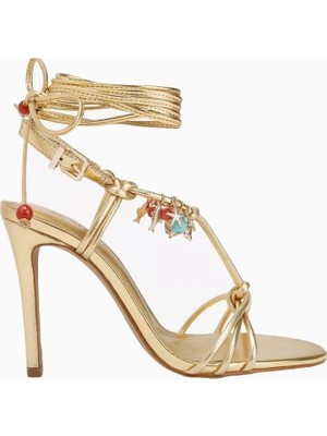 Kurt Geiger Roux %100 Deri Charm Detaylı Kadın Topuklu Sandalet