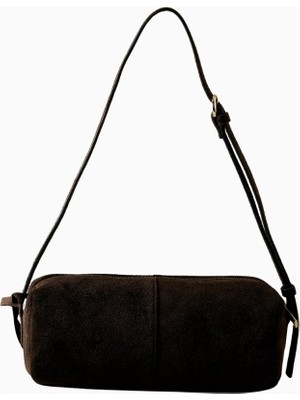 Anthropologie By Anthropologie Süet Barrel Omuz Çantası