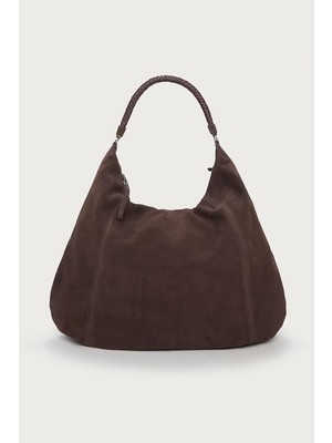 The White Company Süet Büyük Hobo Kadın Omuz Çantası