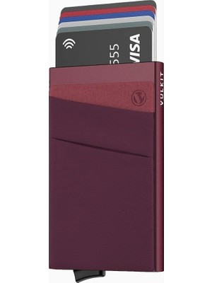 Vulkit Rfıd Korumalı Mini Unisex Kartlık Cüzdan Para Bölmeli